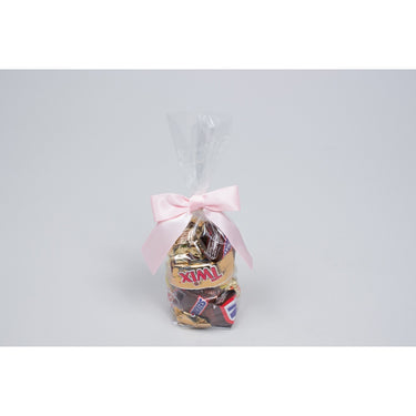 Pre-Tied Satin Bows With Wire Twist - Light Pink Satin - 3"W x 2-3/4 Bow  / Case of 10 Tins