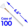 Precision Medium Fan Brush for Pros - 6.6" Long / Case of 100 - Individually Wrapped