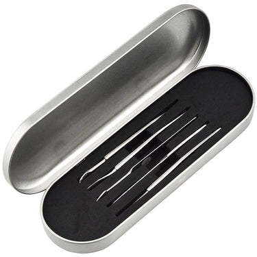 Premium 5 Pieces Cuticle Pusher Set - Sharp Edge + Comfortable Grip - Set