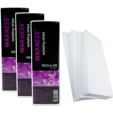 Premium Quality Non-Woven Epilating Strips / Case of 30 Packs - 3" x 8.7" X 100 Strips Each = 3,000 Strips