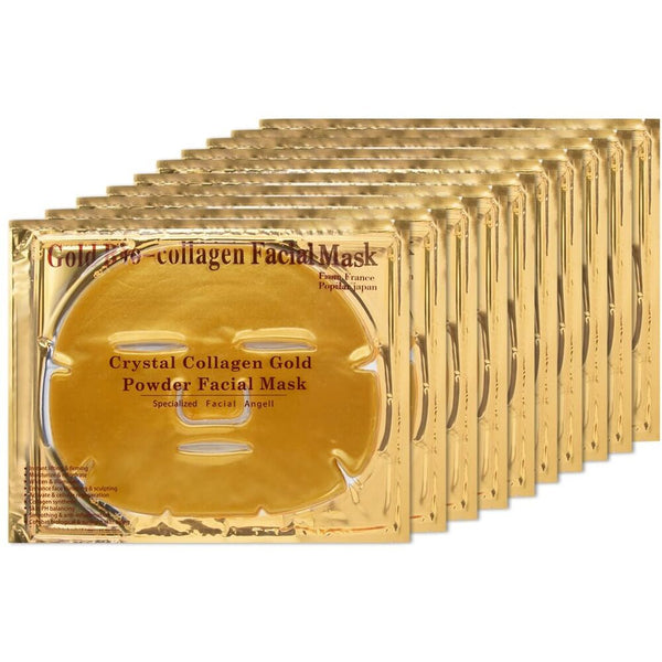 Professional 24k Gold Collagen Gel Facial Masks with Hyaluronic