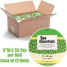 Professional 3-Inch Waxing Pellon Roll / 3" Wide X 55 Yards, 12 Rolls Per Case = 660 Yards Total by Spa Essentials