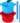 Professional Non-Stick Silicone Wax Cans & Spatulas / Blue and Red / Set of 2