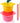Professional Non-Stick Silicone Wax Cans & Spatulas / Pink and Yellow / Set of 2