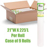 Professional Poly-Backed Table Paper / Perforated Every 18" / Each Roll 21" W X 125' L / 9 Rolls Per Case by Spa Essentials
