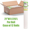 Professional Smooth Table Paper / 21"W X 225'L Per Roll / Case of 12 Rolls by Spa Essentials