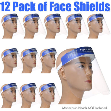 Protective Full Face Shield - Personal Protective Equipment PPE / Pack of 12