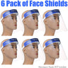 Protective Full Face Shield - Personal Protective Equipment PPE / Pack of 6