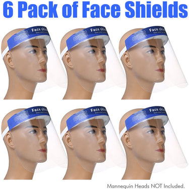 Protective Full Face Shield - Personal Protective Equipment PPE / Pack of 6