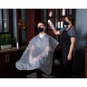 Protective Vinyl Client Cape - Reusable / Protective Barrier Against Water, Chemicals, & Germs / 54" x 36" / 1 Cape