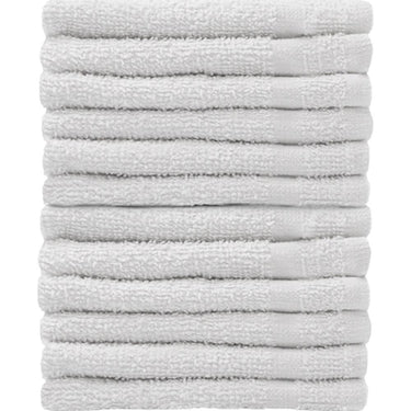 ProTex Essentials 10PRO White Wash Cloth - 12" x 12" / 12 Pack
