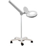 ProVue SuperSlim LED Magnifying Lamp with Rolling Stand / 5" 5-Diopter Round Crystal-Clear Glass Lens - 2.25x Magnification by Aven