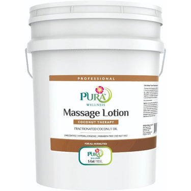 Pura Wellness Coconut Therapy Massage Lotion - Fractionated Coconut Oil / 5 Gallons - 18.9 Liters by Pura Wellness