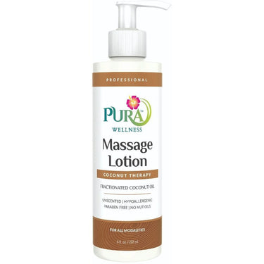 Pura Wellness Coconut Therapy Massage Lotion - Fractionated Coconut Oil / 8 oz. - 237 mL. by Pura Wellness