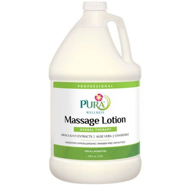 Pura Wellness Herbal Therapy Massage Lotion / 1 Gallon - 128 oz. - 3.78 Liters by Pura Wellness
