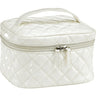 Quilted Medium Cosmetic Bag - White / Case of 12