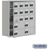 Recessed Mounted Cell Phone Storage Locker with 12 A Doors (11 usable) 4 B Doors in Aluminum - Resettable Combination Locks by Salsbury – Aluminum – Resettable Combination Locks by Salsbury