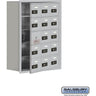 Recessed Mounted Cell Phone Storage Locker with 15 A Doors (14 usable) in Aluminum - Keyed Locks by Salsbury – Aluminum – Resettable Combination Locks by Salsbury