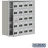 Recessed Mounted Cell Phone Storage Locker with 20 A Doors (19 usable) in Aluminum - Keyed Locks by Salsbury – Aluminum – Resettable Combination Locks by Salsbury