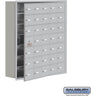 Recessed Mounted Cell Phone Storage Locker with 35 A Doors (34 usable) in Aluminum - Keyed Locks by Salsbury – Aluminum – Keyed Locks by Salsbury