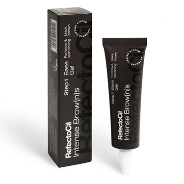 Refectocil Intense Brow[n]s Base Gel - Black Brown - For very dark lashes and intense eyebrows / 0.5 oz.