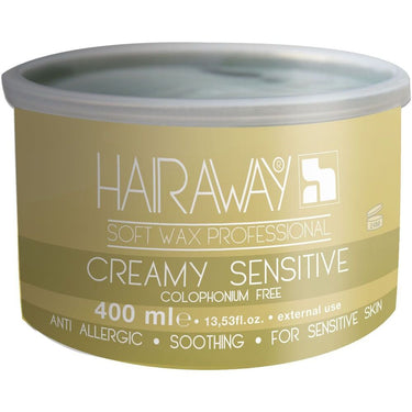Resin&eacute; By HAIRAWAY&reg; Creamy Sensitive Resin Wax / Strip Wax - Soft Wax / 14 oz. - 400 mL. Tin