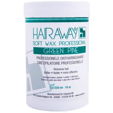 Resin&eacute; By HAIRAWAY&reg; Green Pine Resin Wax / Strip Wax - Soft Wax / 18 oz. - 500 mL. Microwaveable Jar