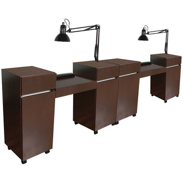 Reve Twin Manicure Table / 56"W x 16"D x 30"H x 36"H / 50+ Color Choices / Made to Order - Ships in 2-3 Weeks by Collins