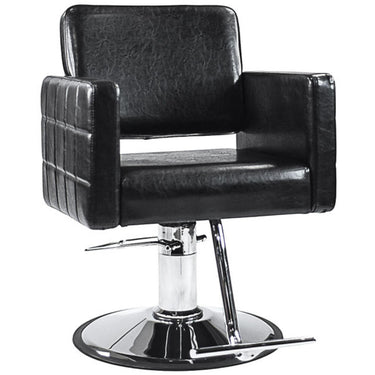 Romina Premium Square Styling Chair / Black with Chrome Base by HANS Equipment