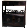 Rosewood Long Life Display Shelf Cabinet - Antique Black Finish by East-West Furnishings