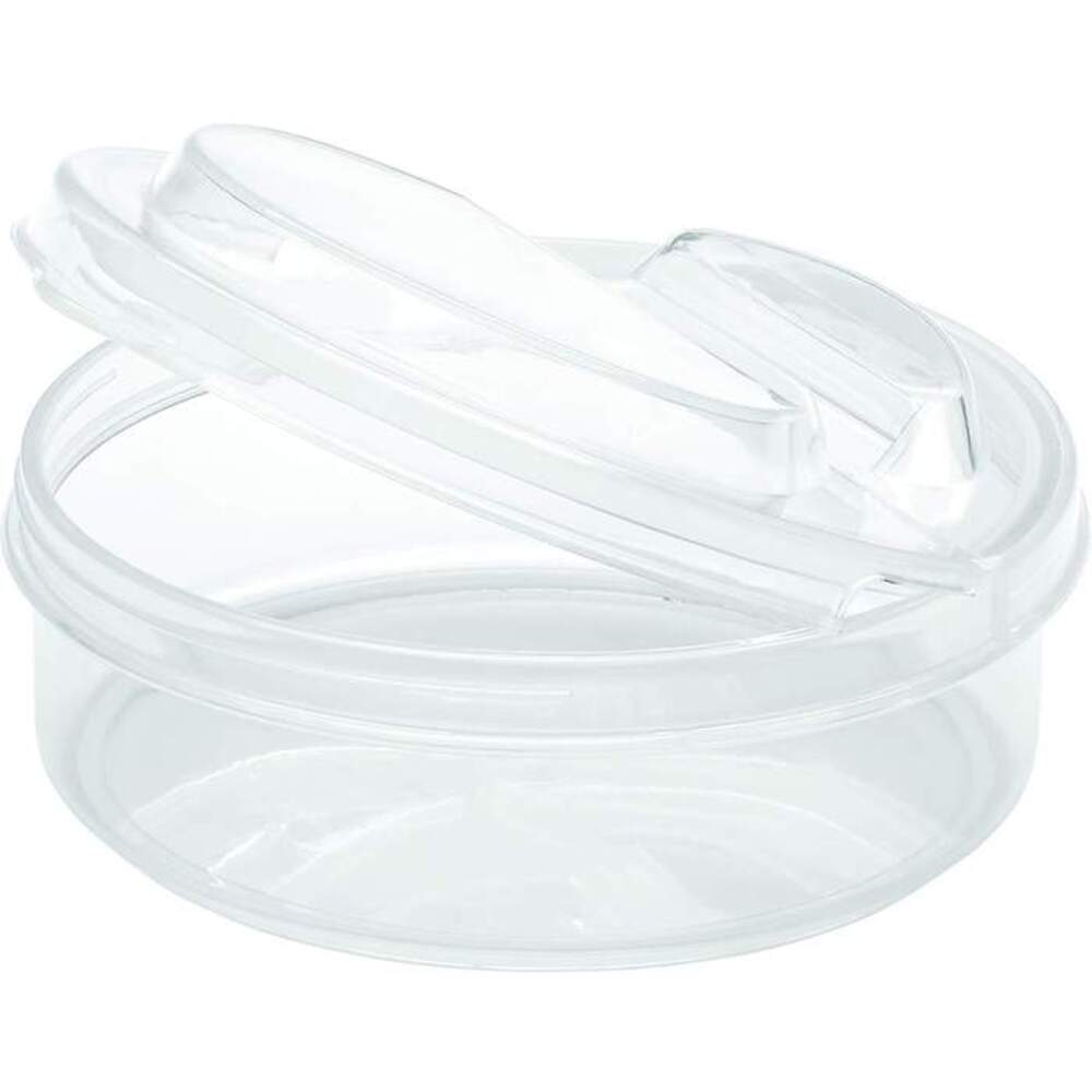 Round Container with Flip Top Lid - Clear - 7 oz. / Case of 70 Contain ...