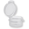 Round Hinged Jar - Natural - 0.11 oz. / Case of 1,000 Jars