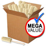 Round Loofah Bath Brush with Wood Handle / Mega Pack of 72