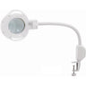 Round Magnifier Lamp with Flexible Gooseneck + Table Top C-Clamp - 5 Diopter Magnification with 8 Diopter Magnification Eye Piece by Meishida