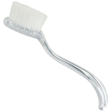 Round Manicure Brush - Scrub, Clean Finger Nails &amp; Toes - Clear - Each