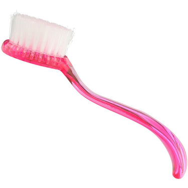 Round Manicure Brush - Scrub, Clean Finger Nails &amp; Toes - Pink - Each