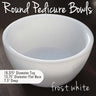 Round Pedicure Bowl / Frost White / Durable Resin Material - The New Signature Collection by Noel Asmar