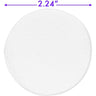 Round Rubber Foam Sponge with Smooth Buffed Edge - WHITE - 2.24" Diameter x 0.27" Thick / Case of 350 - 7 Bags of 50
