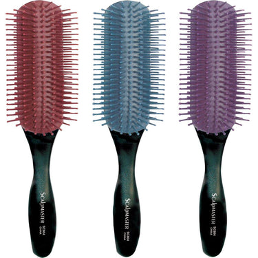 Rubber Base Styling Brush - Assorted Colors / 9 Row by Scalpmaster