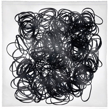 Rubber Hair Bands - Black / 250 Pieces Per Bag X 100 Bags = 25,000 Rubber Bands