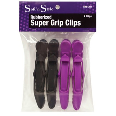 Rubberized Super Grip Clips / 4 Pack by Soft n Style