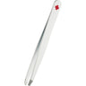 Rubis White with Red Swiss Cross Slanted Tweezer / 3.75"