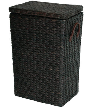 Rush Grass Laundry Basket - Natural or Black by East-West Furnishings