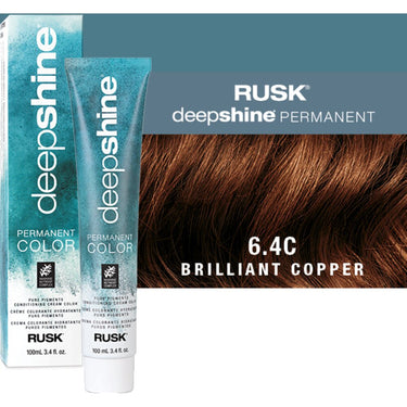 Rusk Deepshine Pure Pigments Conditioning Cream Color / 6.4C Brilliant Copper / 3.4 oz.