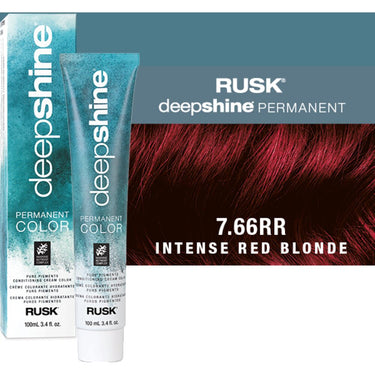 Rusk Deepshine Pure Pigments Conditioning Cream Color / 7.66R Intense Red Blonde / 3.4 oz.