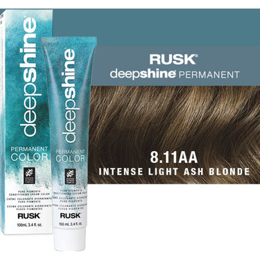 Rusk Deepshine Pure Pigments Conditioning Cream Color / 8.11AA Intense Light Ash Blonde / 3.4 oz.