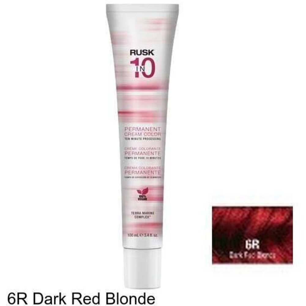 Rusk In 10 Permanent Cream Color - 6R Dark Red Blonde / 3.4 oz. – Pure ...