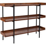Rustic Wood Grain Finish Retail Display Shelf with Black Metal Frame by BIGA