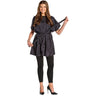 Salonchic - Lightweight Nylon Crinkle Stylist Jacket-Black