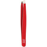Satin Edge Fine Slant Tip Tweezer / Red